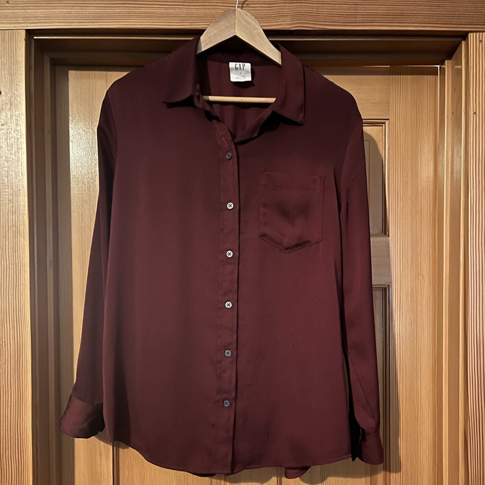 Gap Satin Easy Shirt size M